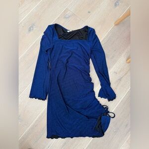 Cupshe Navy Long Sleeve Dress